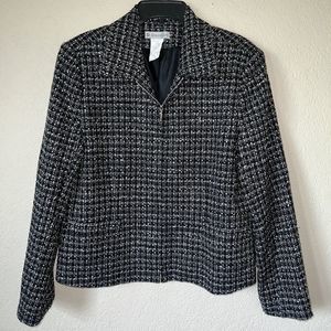 Dress Barn Black and White Tweed Blazer